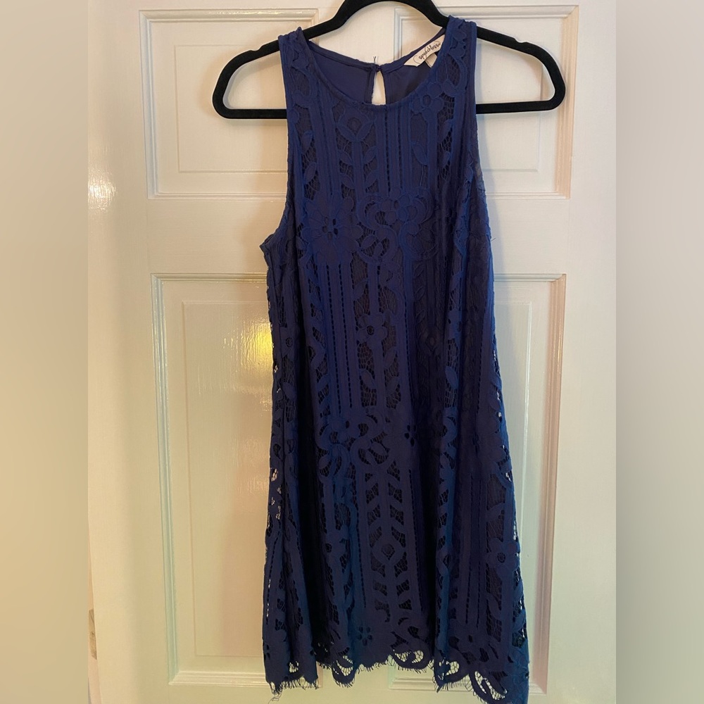 Navy blue lace dress